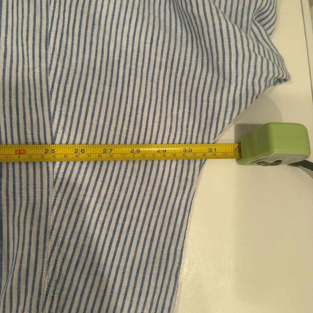 NWT Linen Blend 3/4 Sleeve Midi Shirtdress Pockets Coastal Cover Up Sz L - Picture 5 of 13